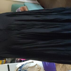 Long full circle black skirt